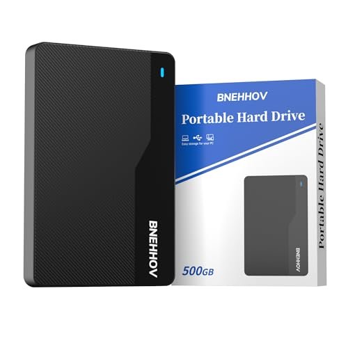 BNEHHOV hard disk esterno 500GB ultra slim USB 3.0