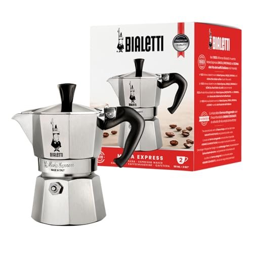 Bialetti caffettiera moka express 2 tazze manico antiscottatura