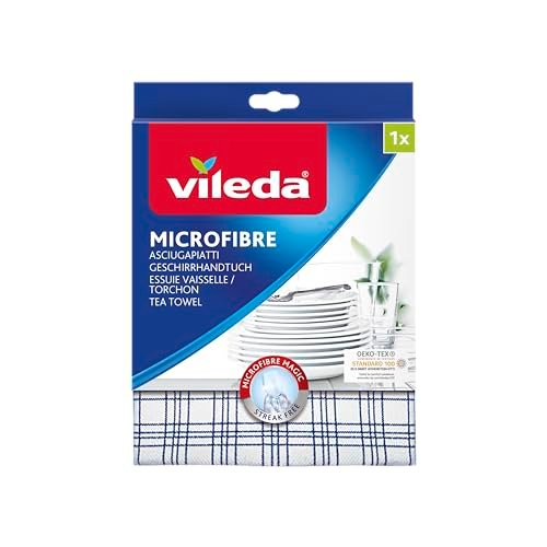 Vileda microfibre plus asciugapiatti senza aloni 55 x 40 cm