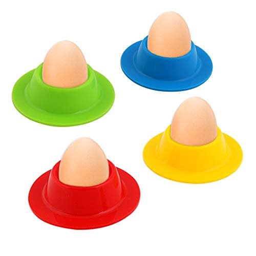 Vicloon portauovo 4 pezzi in silicone uovo tazze