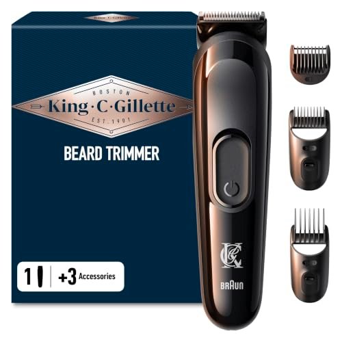 King C. Gillette kit regolabarba 3 pettini