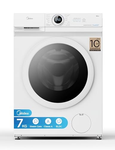 Midea lavatrice slim 7 kg classe A 1400 giri motore BLDC