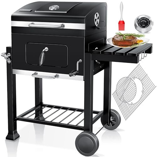 KESSER barbecue con carrello XL carbonella con copertura