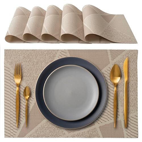 IPEA tovagliette americane eleganti 45 x 30 cm per cena pranzo colazione