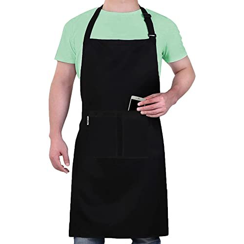 LEFUNDA grembiule da cucina impermeabile con 3 tasche