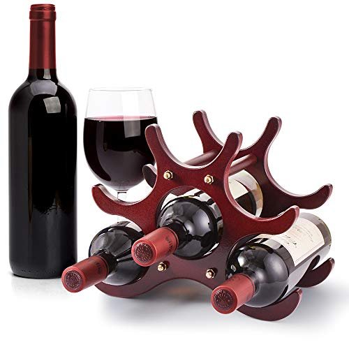 Gimars portabottiglie vino in legno naturale scaffale cantinetta