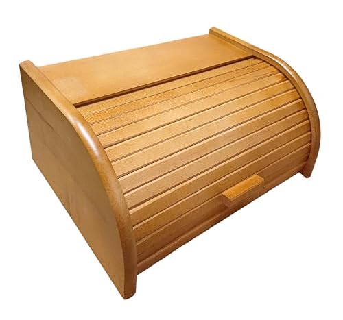 Wooden World contenitore per il pane in legno con chiusura a serranda