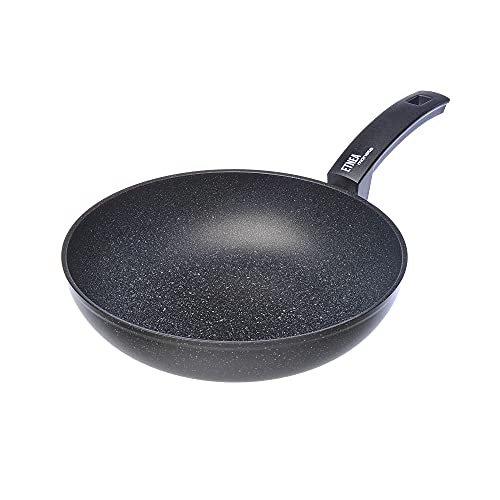 Moneta Etnea wok 28 cm alluminio nero