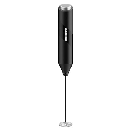 Bonsenkitchen montalatte elettrico frullino frusta acciaio