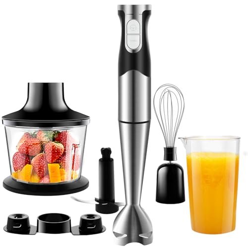 NWOUIIAY frullatore a immersione 1200W 6 in 1 turbo