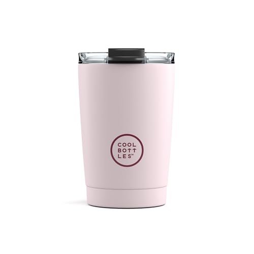 Cool Bottles tumbler bicchiere termico in acciaio inossidabile con coperchio