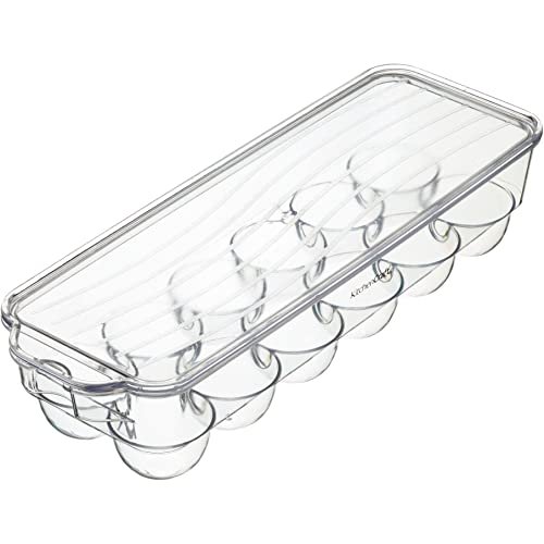 KitchenCraft porta uova per frigorifero in plastica con coperchio