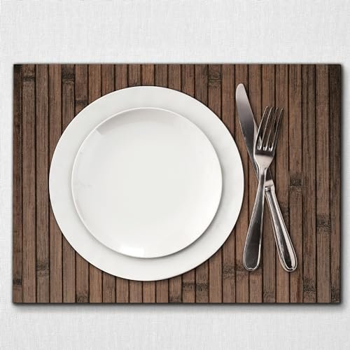 Comart tovagliette americane bamboo set 4 30x45 cm choco