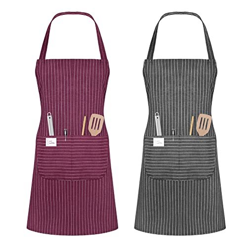 Vicloon grembiule da cucina chef 2 pezzi