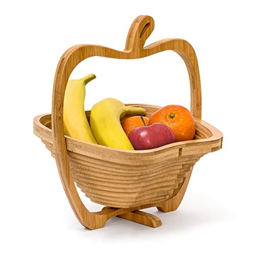 Relaxdays cestino portafrutta a mela centrotavola