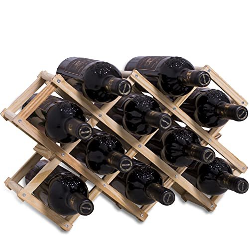 Newaner portabottiglie vino pieghevole per 10 bottiglie