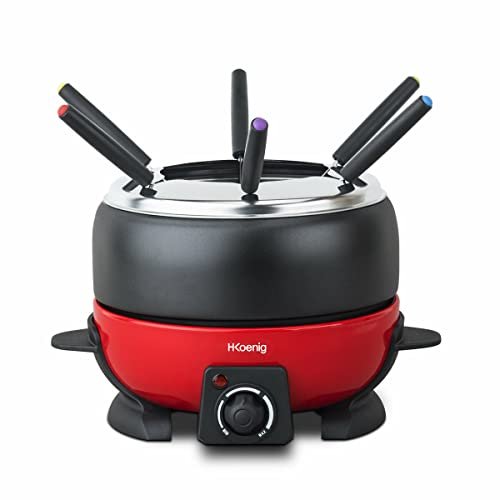 H.Koenig set per fonduta elettrico ALP1800 con 6 forchette