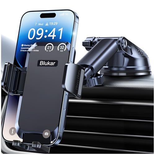 Blukar supporto telefono auto ventosa potente