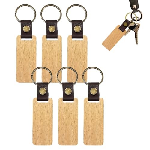 DHWEKU portachiavi in legno da personalizzare
