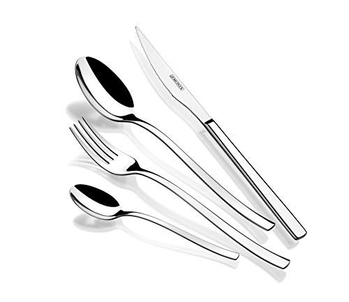 Monix Génova set di posate di 24 pezzi con coltello da bistecca