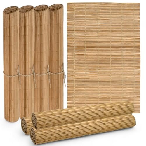 MIJOMA set di 4 tovagliette in bambù 30x45 cm robuste