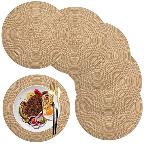 maifey tovagliette rotonde lavabili set di 6 tovagliette per colazione