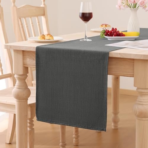 smiry runner da tavolo effetto lino 40 x 140 cm lavabile