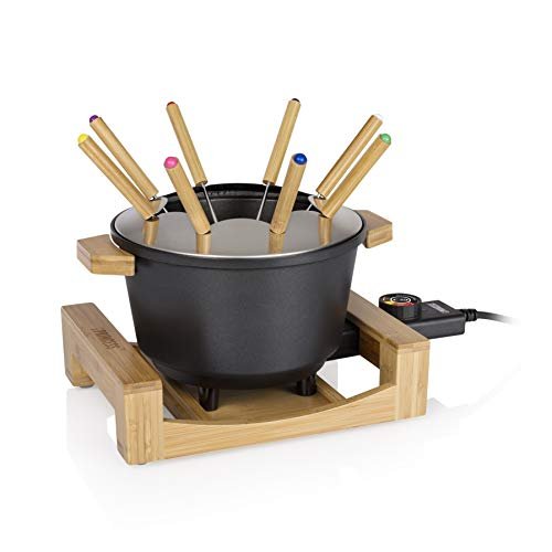 Tristar set fonduta Family 1400 W in metallo argento