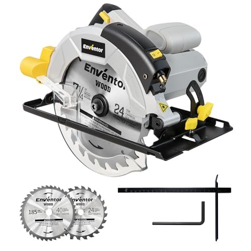 Enventor sega circolare 1200W guida laser 2 lame