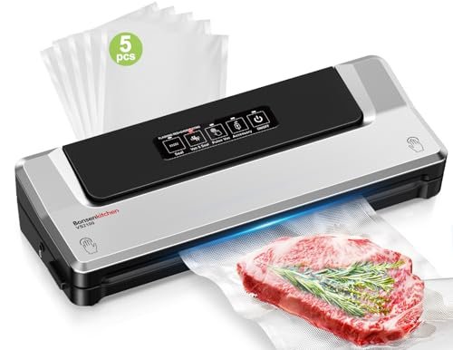 Bonsenkitchen macchina sottovuoto alimenti 4 in 1 8 L/min