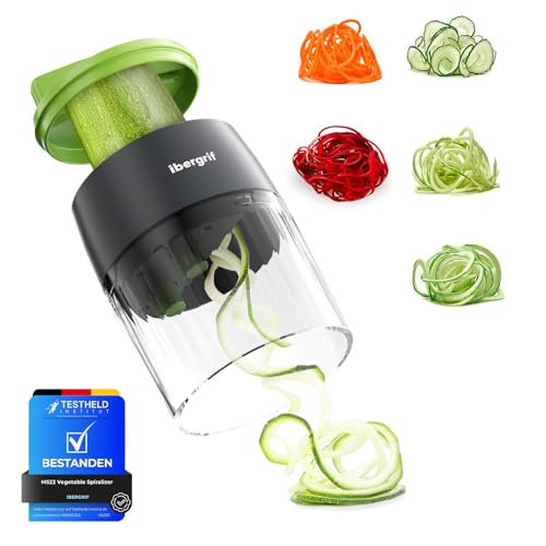 Ibergrif M522 spiralizzatore di verdure taglia verdure 4 in 1