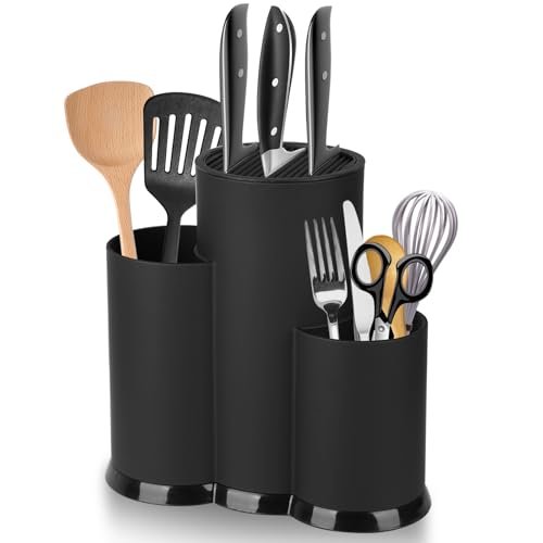 KOMABLEN 3 in 1 ceppo coltelli da cucina vuoto universale
