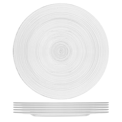 H&H set 6 sottopiatti Circle in vetro trasparente 32 cm