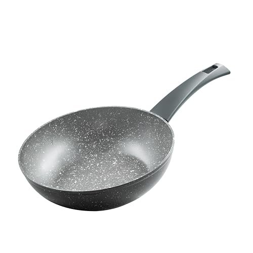 Amazon Basics padella da wok in acciaio inox 28 cm