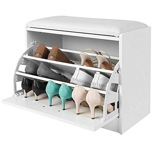 BAKAJI panca scarpiera legno porta scarpe