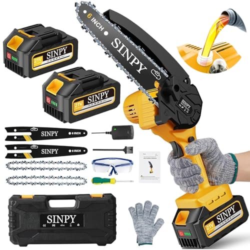 SINPY mini motosega a batteria potatura 2x4000mAh