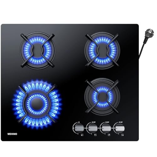 WEHIMO piano cottura gas 4 fuochi 60cm 7800W