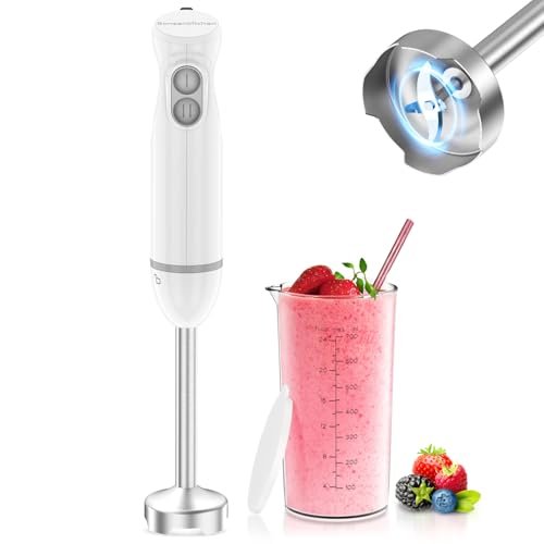 Bonsenkitchen frullatore a immersione 2 in 1 1000 W 2 velocità