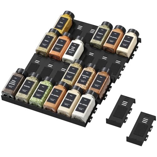 Lifewit portaspezie per cucina 24 pezzi senza bottiglie organizer spezie