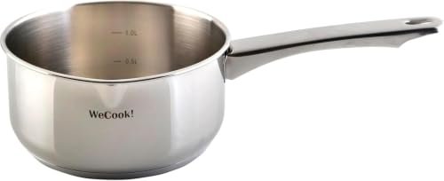 Wecook casseruola acciaio 18/10 con beccuccio versatore e coperchio