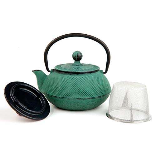 VIER VE034 teiera in ghisa smaltata 0,30 L verde