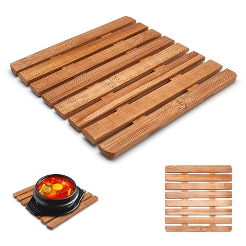 Leddy Living sottopentola in legno di bambù resistente al calore