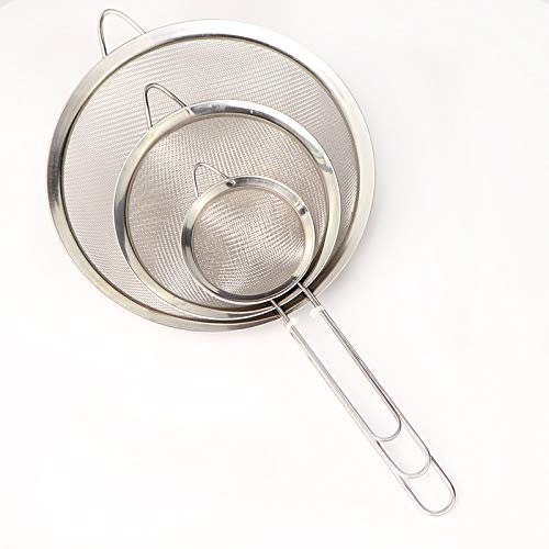 PIQIUQIU set di 3 colini da cucina diametro 7/12/18 cm in acciaio