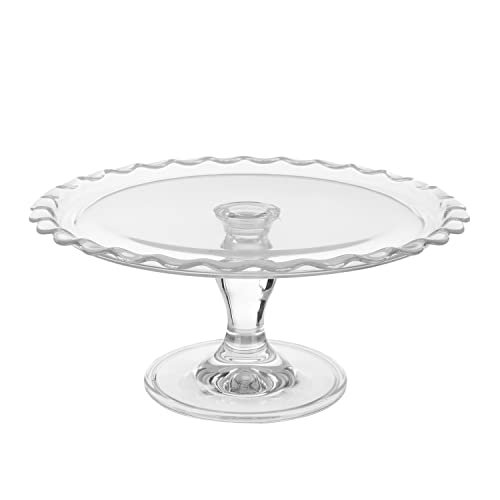 Pasabahce alzatina per dolci 26 cm in vetro bianco