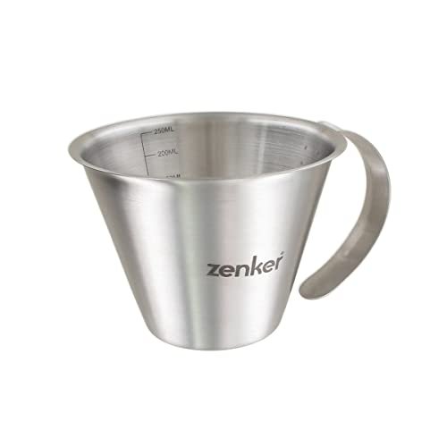 Zenker misurino con parte graduata all'interno 250 ml in acciaio
