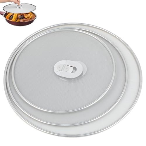 HingtTraum 3 paraspruzzi cucina in acciaio inox 25/29/33 cm maglia fine