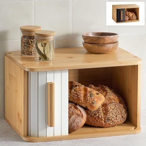 Praknu portapane moderno in legno FSC con porta scorrevole