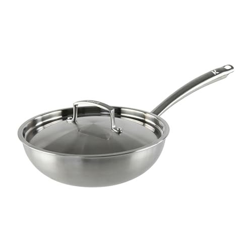 KAMBERG wok 24 cm acciaio inox 18/10 triply