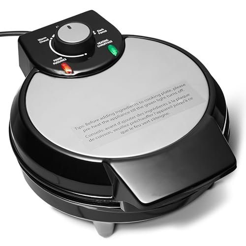 Amazon Basics macchina waffle belga piastra rotonda