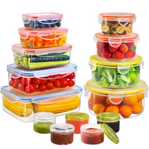 YASHE 28 pezzi contenitori ermetici per alimenti senza BPA